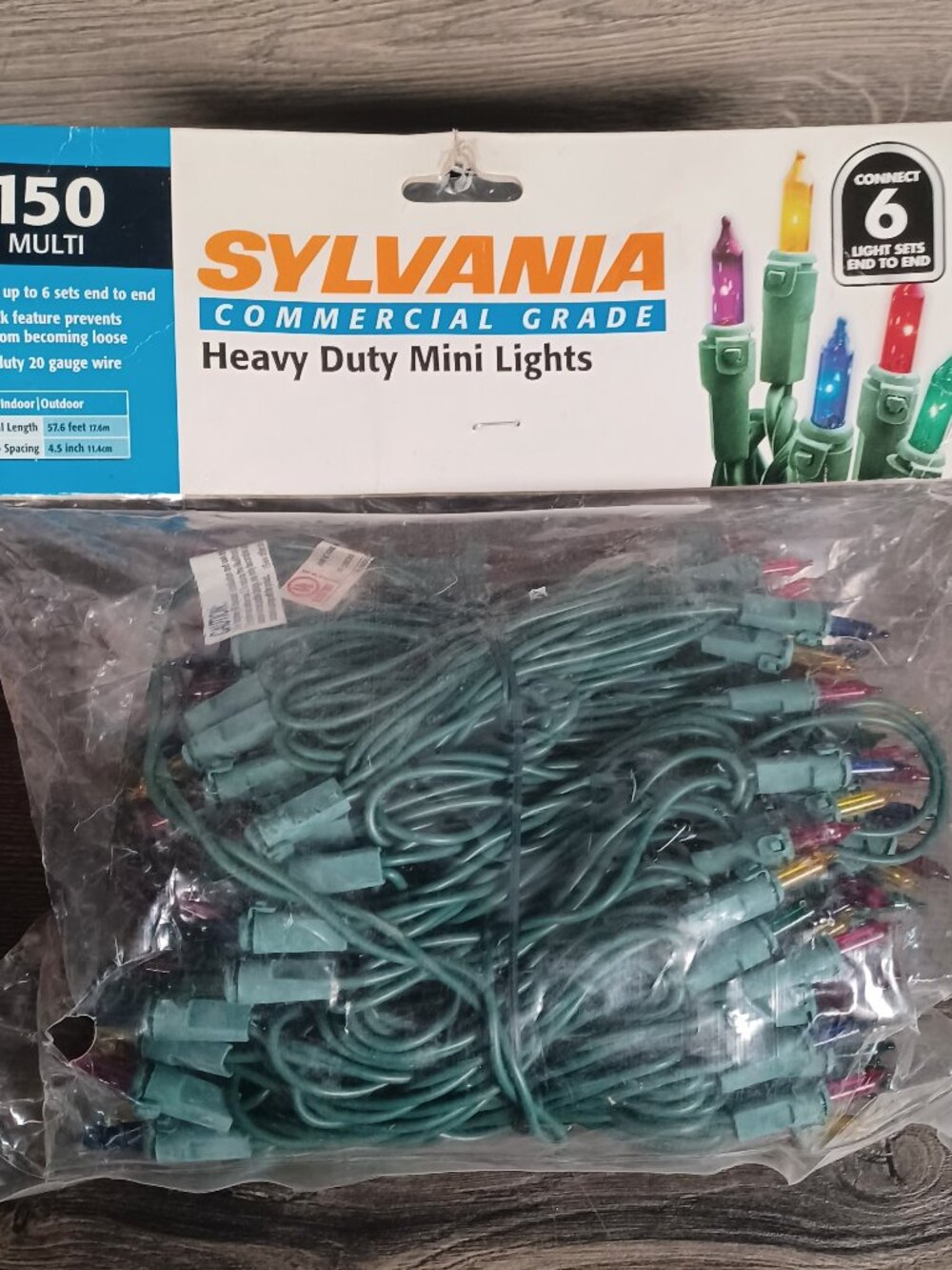 New Sylvania Commercial Grade 150 Multi Colored Heavy Duty Mini Lights